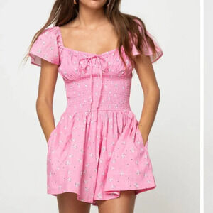 Princess Polly Front Row Romper Playsuit Pink Floral NWT Size 6